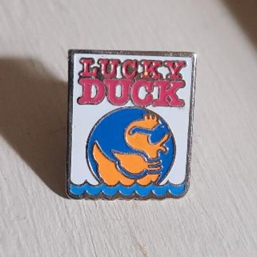 Lucky Duck Sunglasses Vintage Lapel Pin Tie Tack Brooch